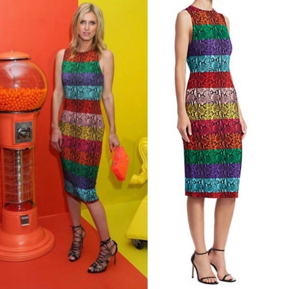 ALICE + OLIVIA Snake Print Midi Dress - Picture 12 of 12